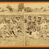 Group of natives. [Group portrait of children on benches.]