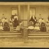 Group of elderly people on porch.