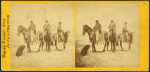 Group Indian guides and interpreters on horseback.