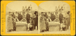 Pawnee Indians receiving their Gov't annuity.