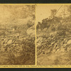 View of breastworks on Round Top, the hill which formed our extreme left at the Battle of Gettysburg.