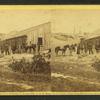 View of soldiers with horses.]