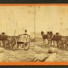 Army wagon going to commissary depot, City Point, for supplies.
