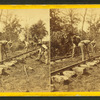 Contrabands at work repairing the rail road at Stone River battle ground, near Murfreesburgh, Tenn.