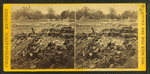View in the arsenal grounds, near the Petersburgh R. R. Bridge, Richmond, V[a] showing shot, shell, and canister [sic] scattered around.