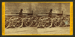 Captured brass Howitzer guns at the Rocketts, Richmond, Va.