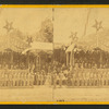 The Army of the Potomac. The stand in front of the President's house occupied by the President and Cabinet, Grant and Sherman, and reviewing officers.