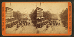 Sherman's Grand Army. Looking up Pennsylvania Avenue from the Treasury buildings. Maj. Gen. Jeff. C. Davis and staff and 19th Army Corps passing in review.
