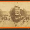 Sherman's Grand Army. Looking up Pennsylvania Avenue from the Treasury buildings. Maj. Gen. Jeff. C. Davis and staff and 9th Army Corps passing in review.