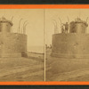 The turret of the Monitor shows fifteen marks where she was hit by rebel shot...