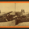 A 300 pounder (parrot gun [Parrott rifle]) on Morris Island, S.C., firing on Fort Sumter.