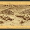 Dead Confederate soldier in the trenches. [April 12, 1865, at Petersburg.]