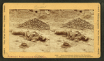 Dead Confederate soldier in the trenches. [April 12, 1865, at Petersburg.]