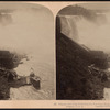 General view of the falls from the new steel bridge. "Maid of the Mist" at landing, Niagara, U.S.A.