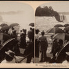 Admiring tourists viewing the falls, from Prospect Point, Niagara, U.S.A.