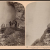 An old Niagara guide, looking into the awe-inspiring Cave of the Winds, Niagara Falls, U.S.A.