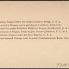 Dixon crossing Niagara below the Great Cantilever Bridge, U.S.A.