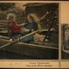 In the rowboat.