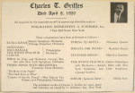 Charles T. Griffes' clippings excerpts.