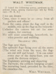 "Broadway, 1861," and "I too am drawn." Holograph poems, unsigned and undated. 1 leaf.