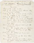 "A Child's Reminiscence." Holograph poem [1859].
