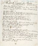 "A Death-Sonnet for Custer." Holograph poem, undated, signed.