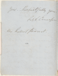 Emerson: An Appreciation. Holograph draft, unsigned, c. 1854.