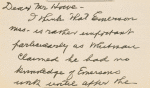 [Notes on] Emerson Essays -- 1st Series -- copyrighted 1847. Holograph MS, unsigned, undated.