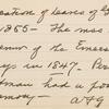 [Notes on] Emerson Essays -- 1st Series -- copyrighted 1847. Holograph MS, unsigned, undated.