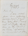 Emerson: An Appreciation. Holograph draft, unsigned, c. 1854.