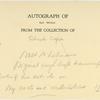 My Visits and Distributions. Unsigned holograph draft, [1863]. "The bearer, Mr. Walt Whitman...."