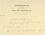 My Visits and Distributions. Unsigned holograph draft, [1863]. "The bearer, Mr. Walt Whitman...."