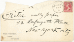 "The Pallid Wreath." Holograph poem, dated January 4, 1891. Written on the same sheet as his ALS to J. B. Gilder, Camden, Jan. 4, 1891