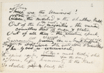 "Song of the Universal." Holograph, unsigned and undated.