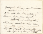 "Song of the Universal." Holograph, unsigned and undated.