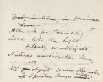 "Song of the Universal." Holograph, unsigned and undated.