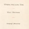 Walt Whitman papers, 1854-1892