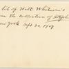 Walt Whitman papers, 1854-1892