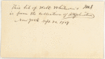 "What is this terrible suggestion." Holograph note fragment. Unsigned, undated.