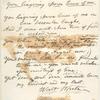 "You lingering sparse leaves of me." Holograph draft of poem, undated, signed.