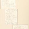 Harewood; Jan 24 '66, take (Marg. D Valois) for Justus F. Boyd, & John Grundke co B [Entire leaf, showing the rectos of the three Whitman manuscripts; mounted on the larger leaf one above the other.]