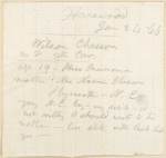 [Ms. leaf recto] Harewood, Jan 24 '66, Wilson Chesson ...