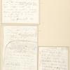 Albion F Hubbard, April 7th, & Armory, now Ward E [Entire leaf, showing the rectos of the three Whitman manuscripts; mounted on the larger leaf—two stacked one above the other and the third at lower right.]