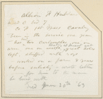 [Ms. leaf recto] Albion F Hubbard, Ward C bed 7 ...