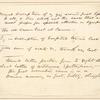 [Entire leaf, showing the recto of the Whitman manuscript] general description of my going ... [mounted in the center of the larger leaf.]