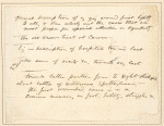 [Entire leaf, showing the recto of the Whitman manuscript] general description of my going ... [mounted in the center of the larger leaf.]