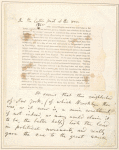 Entire leaf showing In the latter part of the year 1765 mounted in the center of the larger page