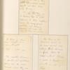 Entire leaf in the Whitmaniana scrapbook, showing the rectos of the three leaves of for Supplement Hours mounted onto the larger leaf.