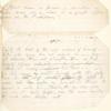 Entire leaf, showing the two attached Whitman manuscripts mounted along their left edges onto a paper hinge, the whole laying flat against the larger leaf behind it