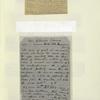 Leaf mounted with two holograph manuscripts written on two scraps of paper